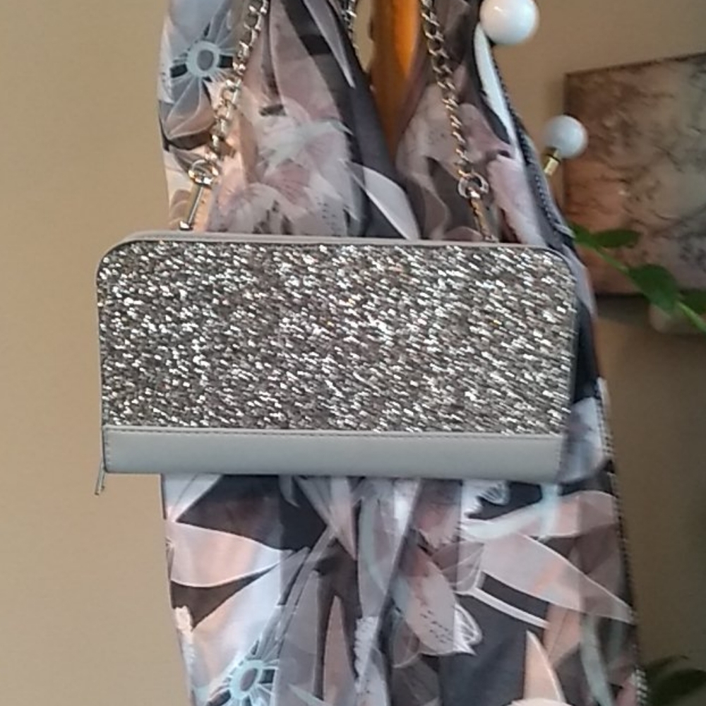 Maurice's glittered cross body clutch wallet